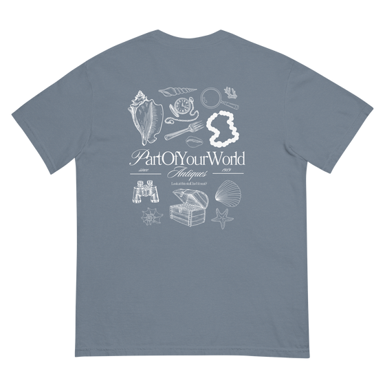 PART OF YOUR WORLD ANTIQUES (BLUE) -- UNISEX TEE